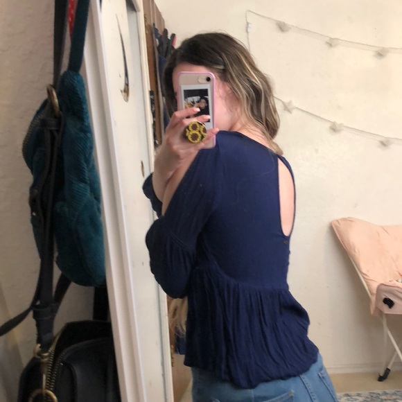 Bohemian O’niell navy blouse XS never worn 🌊 - Picture 5 of 7